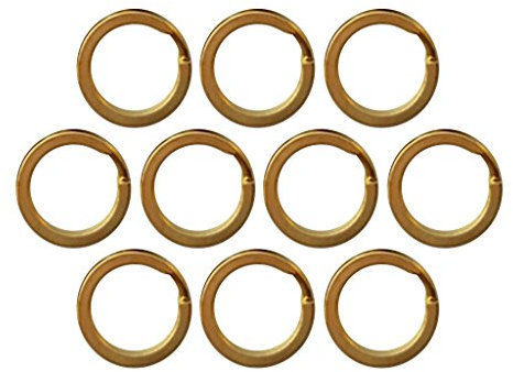 Sharplace 10pcs Schlüsselringe 15-32mm Schlüsselring Messing Gold, 15 mm