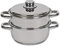ARTAME 32520, Cuiseur Vapeur Inox 2 étages, Cuiseur Riz, Tous feux dont induction, Diamètre 20 cm, 2.7 l, 1 à 2 personnes, Tout Inox