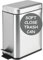 Homie Soft Close, Slim Bin 6L with Anti - Bag Slip Liner and Lid, Use as Mini Garbage Basket, Slim Trash Can, or Decor in Bathroom (Brushed Stainless Steel)
