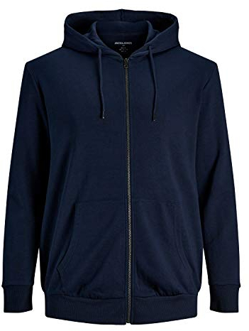 JACK & JONES Male Kapuzenjacke Plus Size Einfarbig Kapuzenjacke