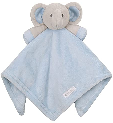 Soft Plush Baby Soother Cuddle Comforter Security Blanket New Born Infant Toddler Car Seat Pram Nursery (Blue Elephant)