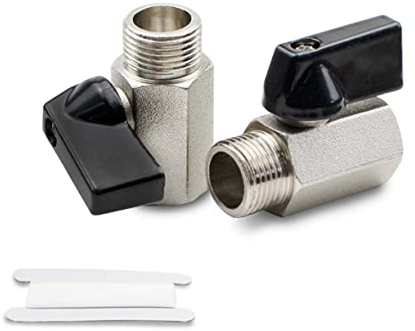 Bwintech 2 Pz 1/4 BSP Femmina x Maschio nichelato Ottone Mini Valvola A Sfera Valvola di Stop