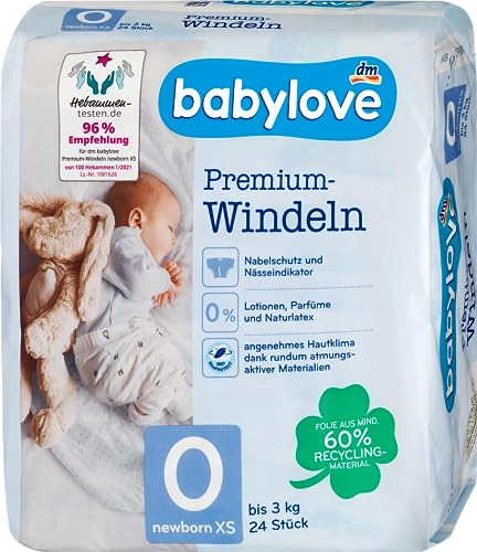 Babylove Feuchttücher und co (1er Pack, Premium Windeln Gr. 0)