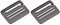 QUARKZMAN 2Stk Metall Leiter Schnalle G-Haken Schnalle Einsteller Gleitschnalle 32mm(1-1/4) Innere Breite für Gurtband Rucksack Riemen Tiefschwarz