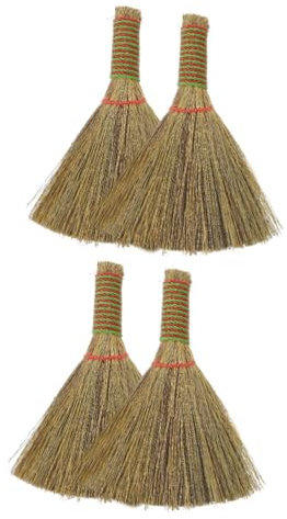 Mobestech 4pcs Desktop Dust Broom Short Handle Whisk Broom for Cleaning and Lightweight Desktop Duster Tool Practical Small Cleaning Brush