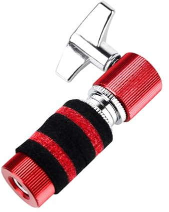 OriGlam Embrague Hi Hat de aleación de aluminio, soporte de tambor de jazz para platillos de, piezas de percusión, accesorios para instrumentos (rojo)