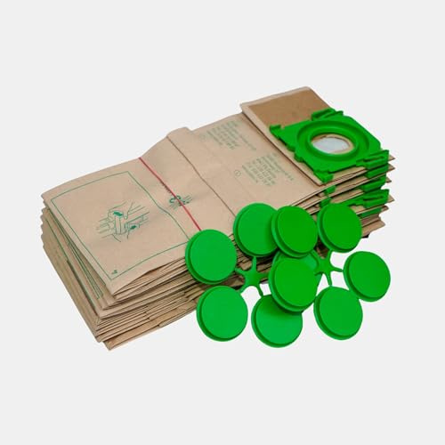 Sacchetti di carta originali Sebo Felix 5093, confezione da 10, per modelli X Series e Airbelt C, X1, X4, X5, X7, XP10, XP20, XP30, Avern