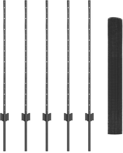 vidaXL Set di Recinzione per Polli Set di 2 Grigio Metallo 10 x 1 m