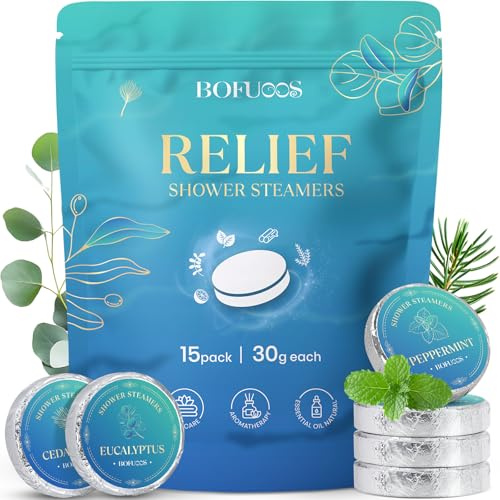 Bofuoos Hombres Bombas de Baño Aromaterapia con Aceites Esenciales, Ingredientes Naturales, Alivio del Estrés Relajación, Regalos de Cumpleaños para Él, Marido Novio Papá (15 uds)