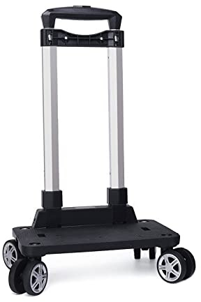 GLMGBP Carrello della Spesa Pieghevole Portatile con 4/5 Ruote, Carrello in Lega di Alluminio, Portapacchi Pieghevole con Asta di trazione per Studenti, Zaini, Borse per Animali Domestici, resisten