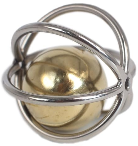 Fosrion Jouet Oiseau en Acier Inoxydable Boule de Recherche avec Clochette pour Perroquet | En acier résistant à la mastication, jouet suspendu pour cage interactive, jeu d'enrichissement, facile à nettoyer