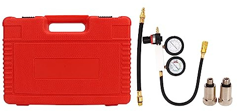 Kit tester per perdite cilindro, misuratore compressione motore, set strumento diagnostico professionale per motori a benzina con candele da 14 mm, 12 mm, 10 mm, gomma ABS,