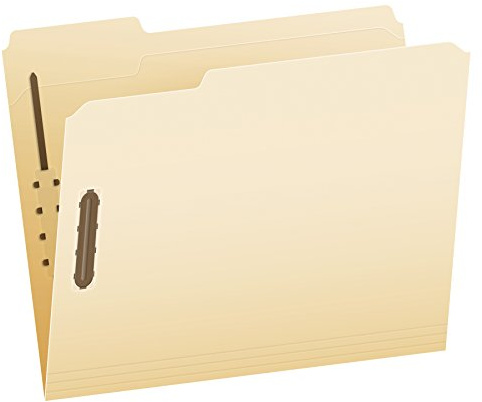Pendaflex Fastener File Folders, 2 Fasteners, Pockets with Prongs, File Organizers for School, Home and Office, Letter Size, Manila, 1/3 Cut Tabs, in Left, Right, Center Positions, 50 Per Box (FM213)