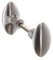 Home Friendly 213632 Türknauf, oval, Nickel matt