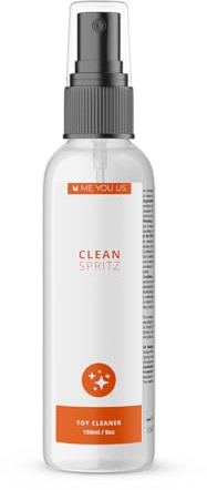 Me You Us Clean Spritz Toy Cleaner 150ml – Antibacterial Intimate Toy Cleaning Spray – Hygienic Fresh Formula for Sex Toys – Safe for Silicone Glass & Metal - Packaging May Vary