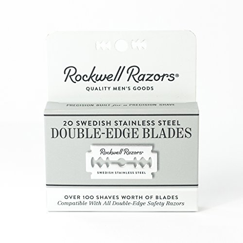 Precision-Crafted Swedish Stainless Steel Double-Edge Safety Razor Blades - Superior Sharpness for Smooth, Close Shaves - 20 Blade Pack