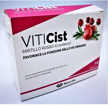 Viticist Mirtillo Rosso Integratore 14 Buste - Favorisce la Funzione delle Vie Urinarie