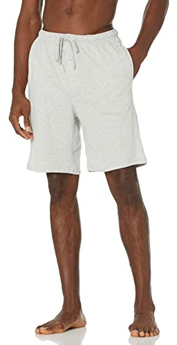 Amazon Essentials Knit Pajama Short, Pantalones cortos Hombre, Gris (Light Gray Heather Lig), Talla única (Talla del fabricante: X-Large)