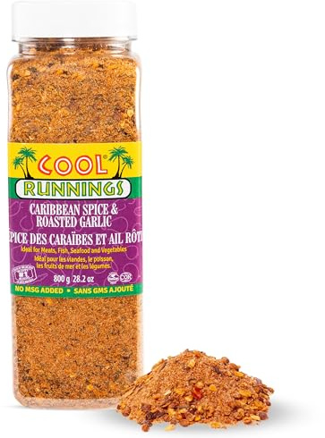 Cool Runnings Caribbean Spice & Roasted Garlic Powder 800g - Used for Grilling, Roasting, and Marinating Meats, Seafood, and Vegetables, Perfect for Rotisserie Chicken