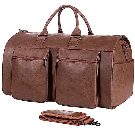 seyfocnia Convertible Travel Garment Bag,Carry on Garment Duffel Bag for Men Women - 2 in 1 Hanging Suitcase Suit Business Travel Bag