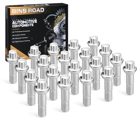 BINB ROAD 0009905407 9905407 Wheel Lug Bolt M14-1.5 Compatible with Mercedes-Benz AMG GT 43 CL200 G500 ML450 S320,20PC