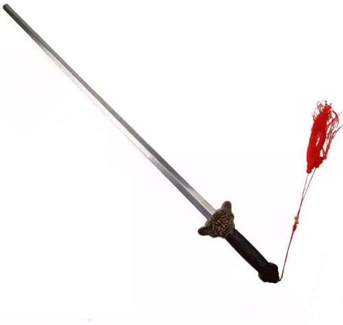 HIXNUG Stainless Steel Dull Sword Toys Retractable Sword Practice Traditional Retractable Prop Halloween Cosplay Costume Accessory