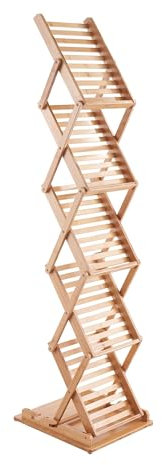 SPRINTIS - Prospektständer faltbar SANTA FE A4 Bambus, Bodenständer für Prospekte, Flyerständer, Zeitschriftenhalter, Broschürenhalter, Aufsteller