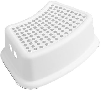 Generisch Toilettenfußhocker, Antirutsch Tritthocker für Erwachsene und Senioren, Stabiler Tritt Hocker für Badezimmer, Toilette, Blau, Rosa, Weiß