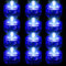 Editbar Flammenlose LED Kerzen Teelichter,12 Stück Mini Unterwasser Licht mit Batteries,Wasserdicht LED Teichbeleuchtung Dekolichter für Teich, Pool,Party, Hochzeit, Garten - Blau Licht
