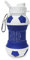 Borraccia Calcio squadra del cuore in Silicone per Ragazzi bambini e adulti- Regalo sportivo Senza BPA, Cannuccia, A Tenuta Stagna, Durevole Ed Ecologica, 550 ml… (AZZURROBIANCO)