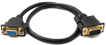 SYSTEM-S D Sub15-kabel 50 cm HD VGA 15-stiftskontakt till hona DB15-adapter