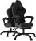 Devoko Gaming Stuhl Stoff, Ergonomischer Bürostuhl mit Massager. Gaming Chair mit Federpolsterung, mit Kopfstütze, Fußstütze, Höhenverstellbar. Gamer Stuhl 150 kg belastbarkeit. Schwarz