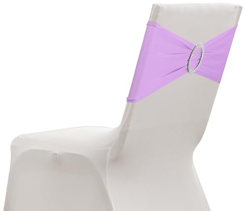 sourcing map Paquete de 20 bandas elásticas para silla, banda elástica para silla con hebilla deslizante, lazos elásticos universales para bodas, fiestas, ceremonias, eventos, decoración de eventos
