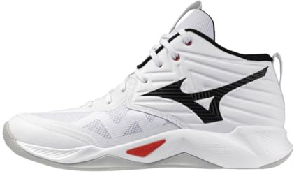 Mizuno Wave Momentum PRO Mid, Chaussures de volley-ball, Amortissement ENERZY NXT, Stabilité Wave, Blanc, 40 EU