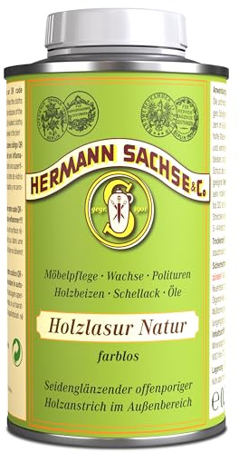 Hermann Sachse Trälasyr natur 1 l naturlig sidenglänsande öppen porig trämålning utomhus
