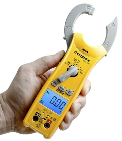 Fieldpiece Compact HVACR Clamp Multimeter SC260 â True RMS Clamp Meter with Temperature, Capacitance & Backlight