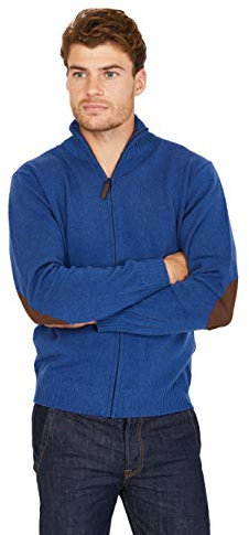 Jack Stuart - Pull Zippé pour Homme, 100% Laine Lambswool