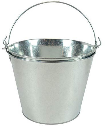 5-Quart Galvanized Pail Beer Bucket 9x9x7 inches (Pack of 2)