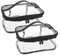 Transparent Kulturbeutel 2 Stück Wasserdicht PVC Kosmetiktasche Reise Make-Up Organizer Tasche mit ReißVerschluss Für Männer und Frauen