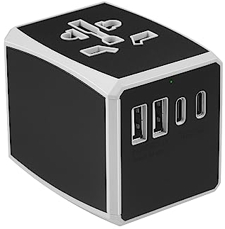 Adattatore universale viaggio spina internazionale 4 porte USB caricatore mondiale per US/UK/EU/AU convertitore all-in-one per 150+ paesi (tipo C/G/A/I)