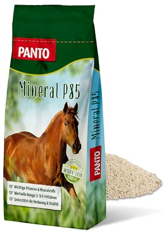 PANTO Pferdemineral P85 25 kg – schmackhaftes Pferdefutter, reich an Mineralien, Vitaminen, Spurenelementen und Omega-3-Fettsäuren