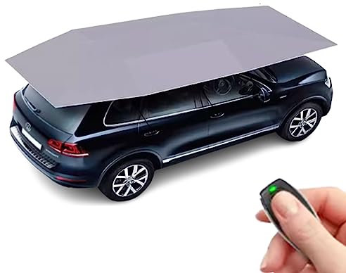 PASPRT Cochera Universal para Tienda de campaña, cochera móvil, cochera móvil Plegable Completamente automática, Dosel de cochera móvil para Tienda de campaña al Aire Libre (Grey 5m)