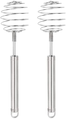 XYWHPGV 2 pezzi di frusta per uova da 9,4 pollici in acciaio inossidabile con frusta a sfera, miscelatore, utensili da cucina per la miscelazione, sbattere, battere, mescolare(cfbe3 a7dc9 1bb9a 29e45