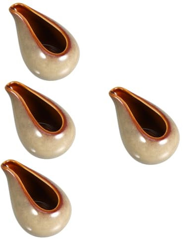 Garneck 4 Stück Dip-topf Wasserkrug Soßenausgießer Mini-milchkannen Salatdressing-krug Mini-porzellan-milchkännchen Kaffeesirupkrug Sirupkrug Aus Porzellan Kleiner Milchkrug Welt Keramik
