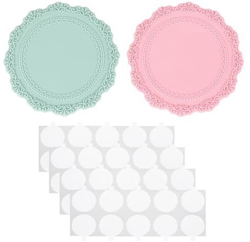 PATIKIL 2Pz Pad in Silicone per Sigillo Cera Ceralacca Fai da Te Rosa Verde