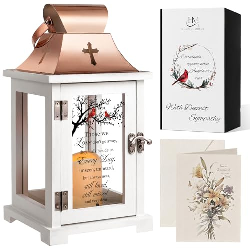 HugMemories Linterna conmemorativa, regalo de condolencias por la pérdida de un ser querido, madre, padre, hermano, hermana, linterna de condolencias, regalos funerarios en memoria de un ser querido