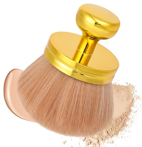 LOPHE Pennello Autoabbronzante Grande per Il Corpo, Kabuki Ovale, Spazzola per Trucco per Il Corpo, Applicatore Portatile per Sfumare e Sfocare la Pelle per Gambe/Braccia