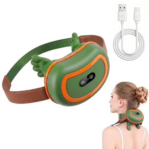 Massaggiatore per collo 4D senza fili, collo e cervicale, Cuscino Massaggiante Schiena Portatile USB, 3 livelli di massaggio, regali per famiglia e amici
