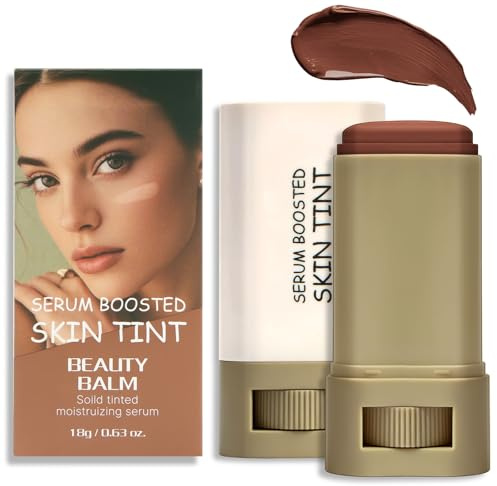 BUTBU Base de Maquillaje en Barra Hidratante y Ligera, Base de Maquillaje en Barra Coreana, Ba-se en Polvo de Larga Duración, Aligera Imperfecciones, para Todo Tipo de Piel (#01 Marrón Oscuro)