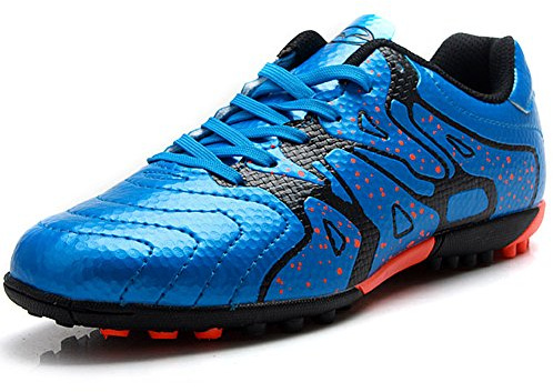 rismart Niños Difícil Suelo Artificial Velocidad PU Cuero Fútbol Zapatos